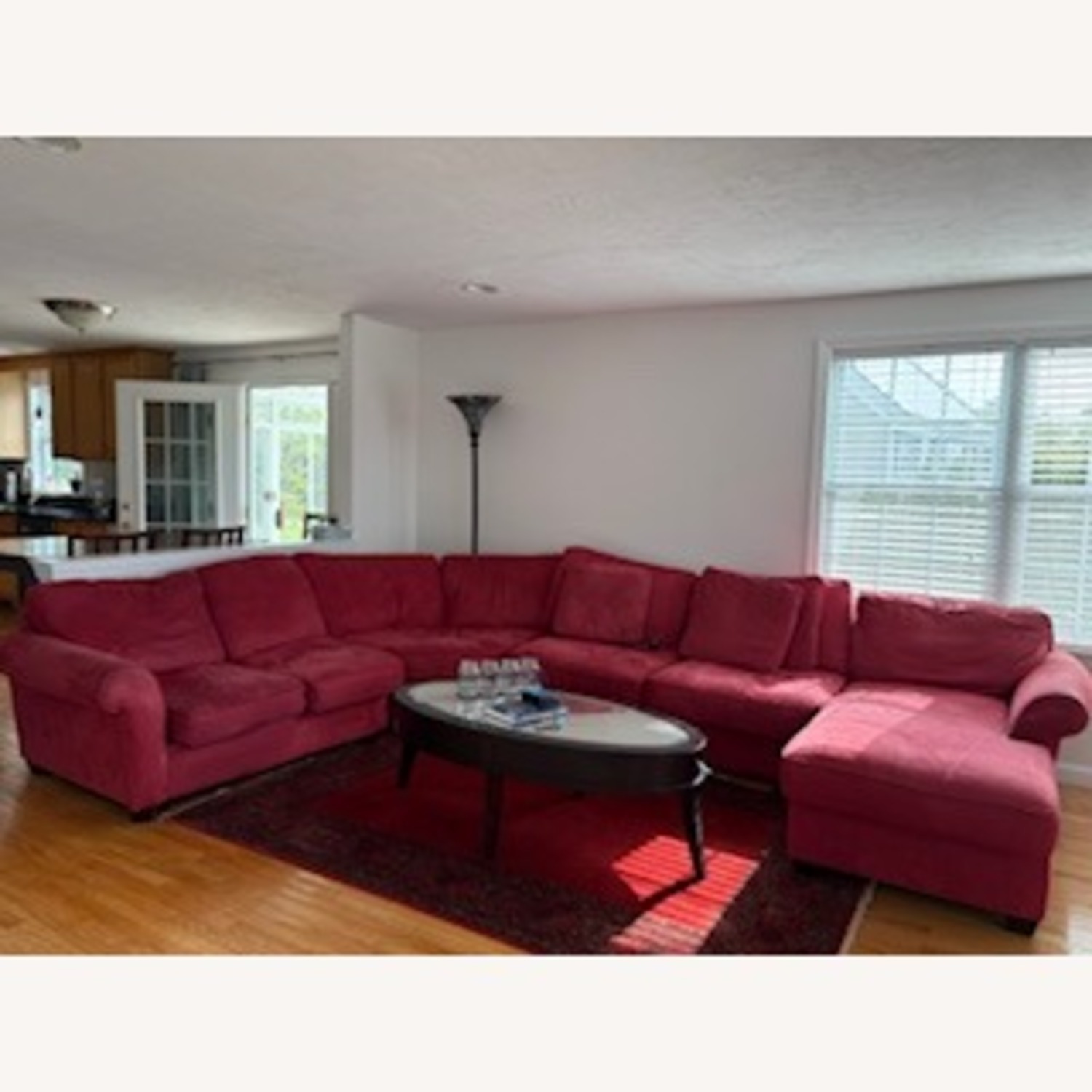 Jordan's Furniture Sunbrella Fabric Red Sectional - image-2