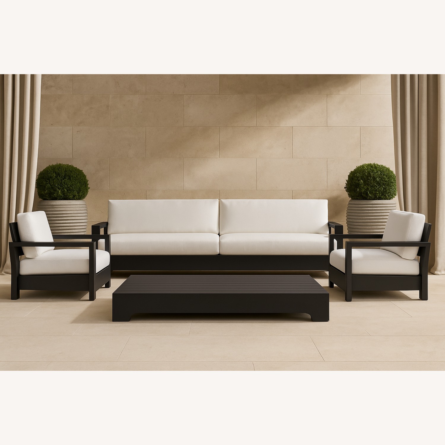 RH Belvedere Aluminum Luxe Sofa - image-0
