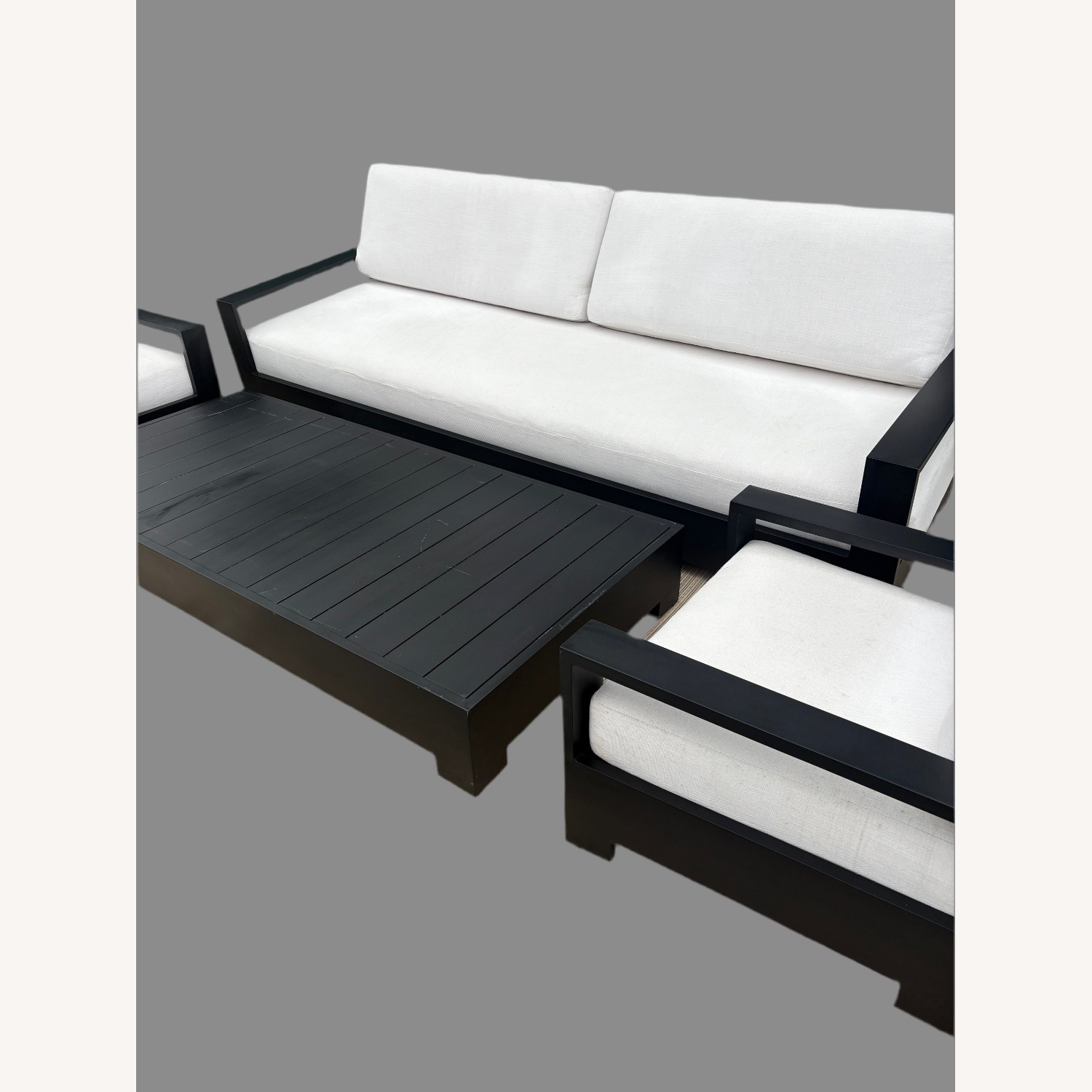 RH Belvedere Aluminum Rectangular Coffee Table - image-9