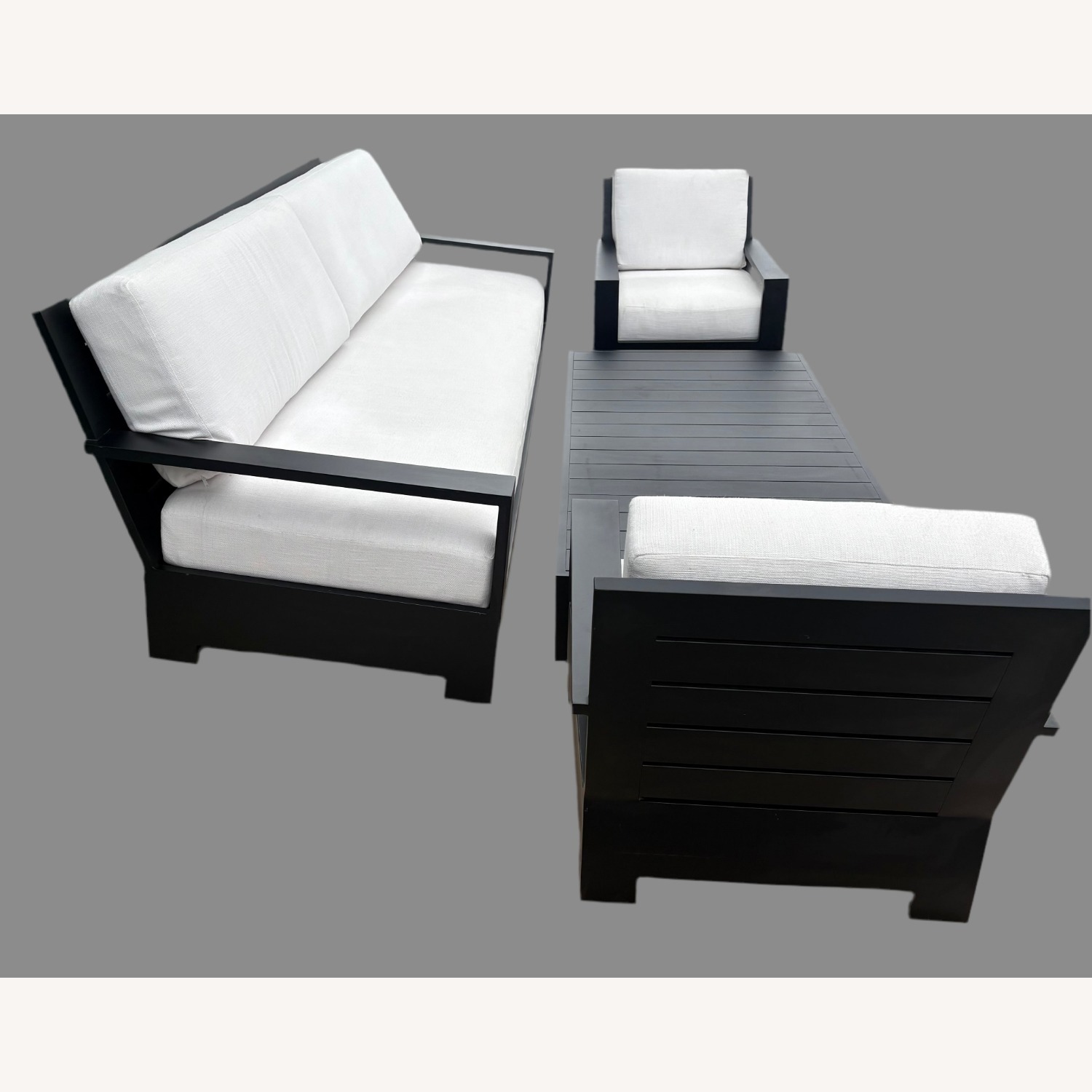 RH Belvedere Aluminum Rectangular Coffee Table - image-11