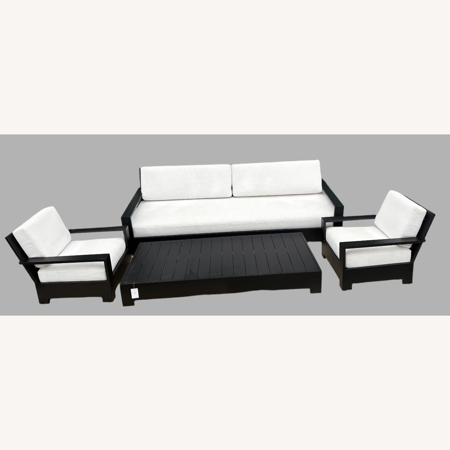 RH Belvedere Aluminum Rectangular Coffee Table - image-3