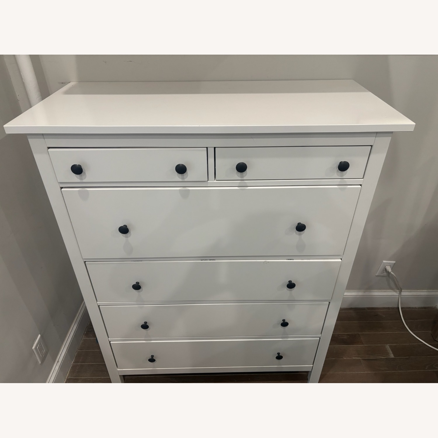 IKEA White Hemnes 6-drawer Tall Dresser - image-3