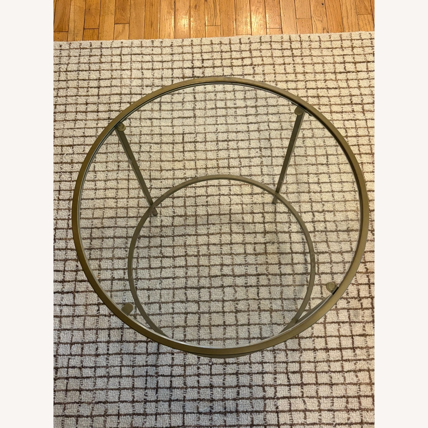 Gold and Glass Side Table - image-3