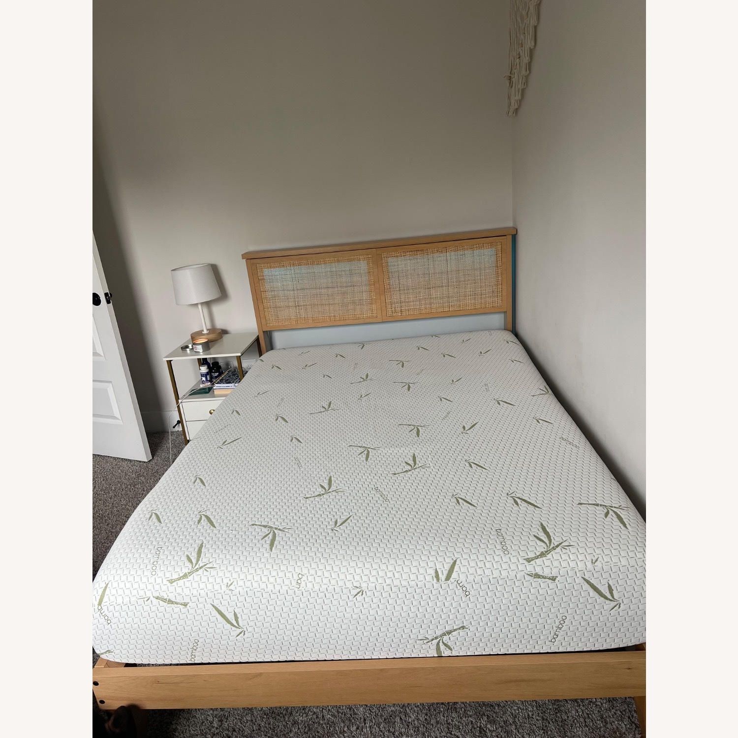 Luxury Wooden Rattan Bed Frame - image-1