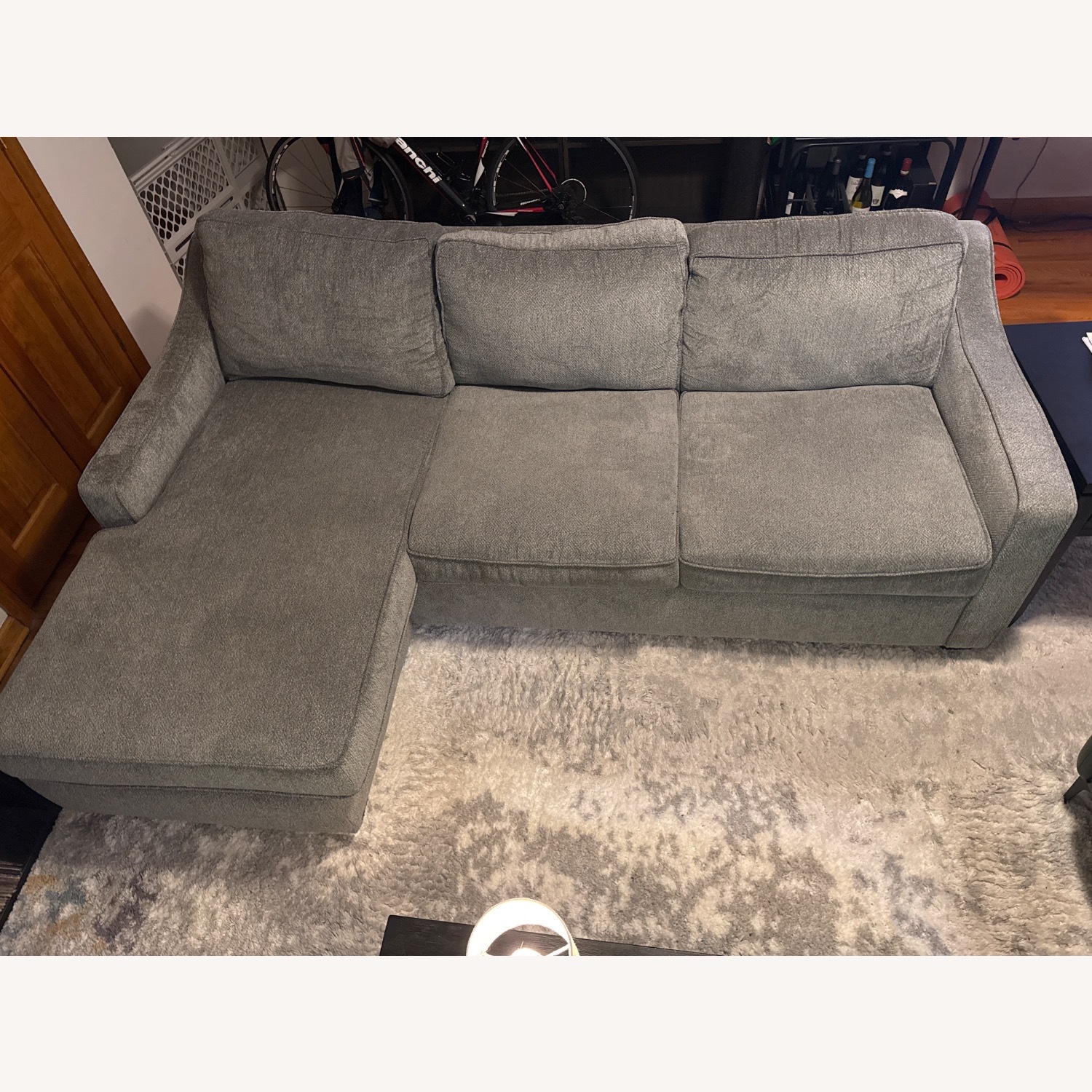 Bob’s Furniture 96” Willow Gray Chofa - image-1