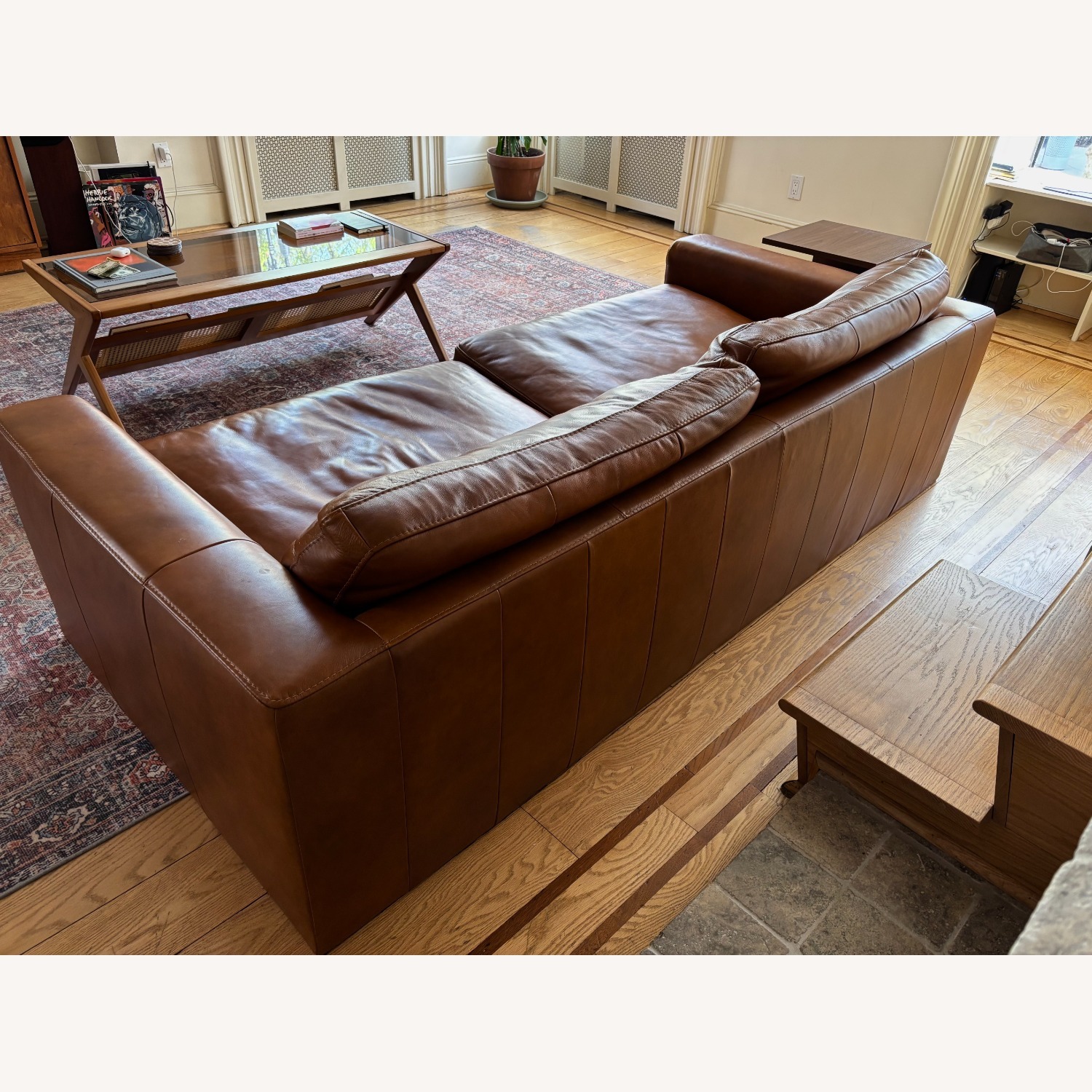 Mason Brown Leather Sofa - image-4