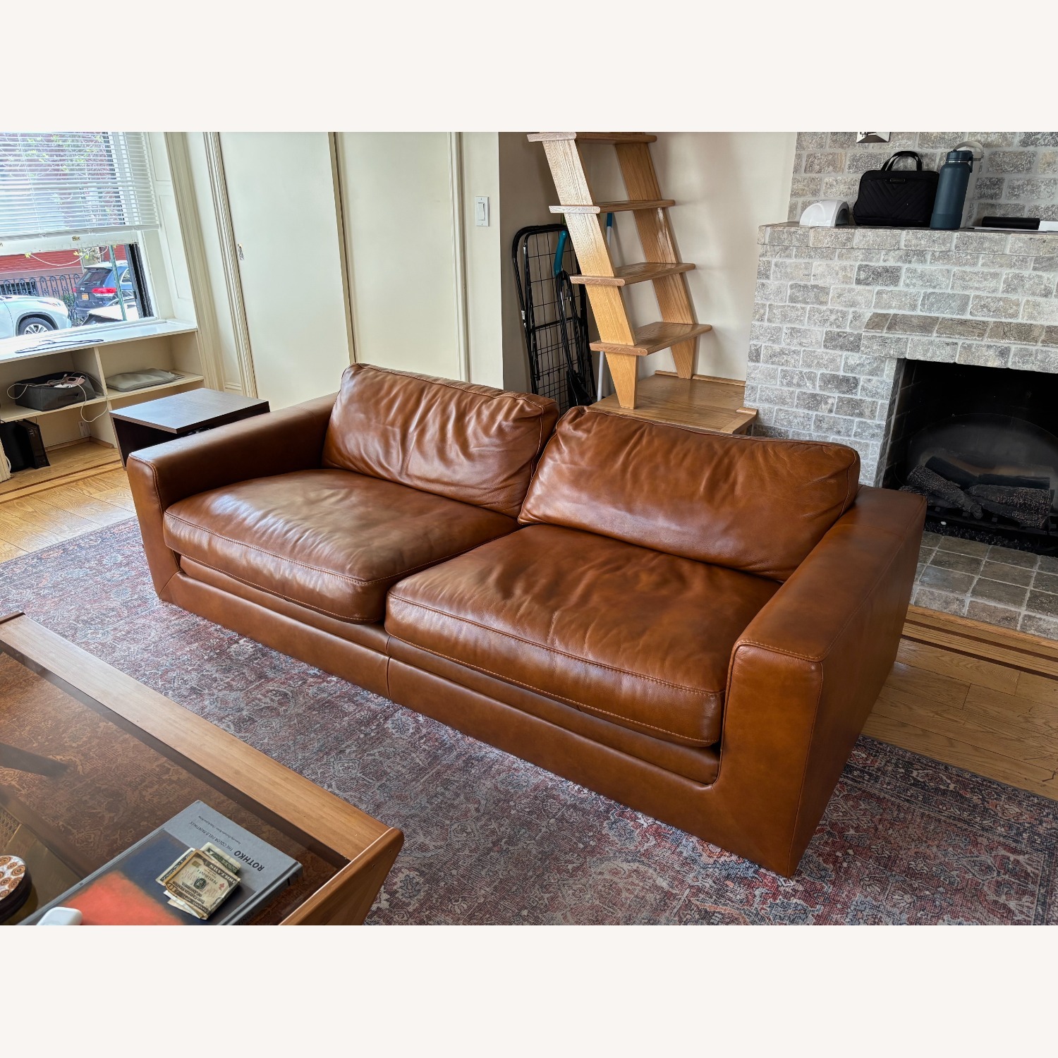 Mason Brown Leather Sofa - image-1