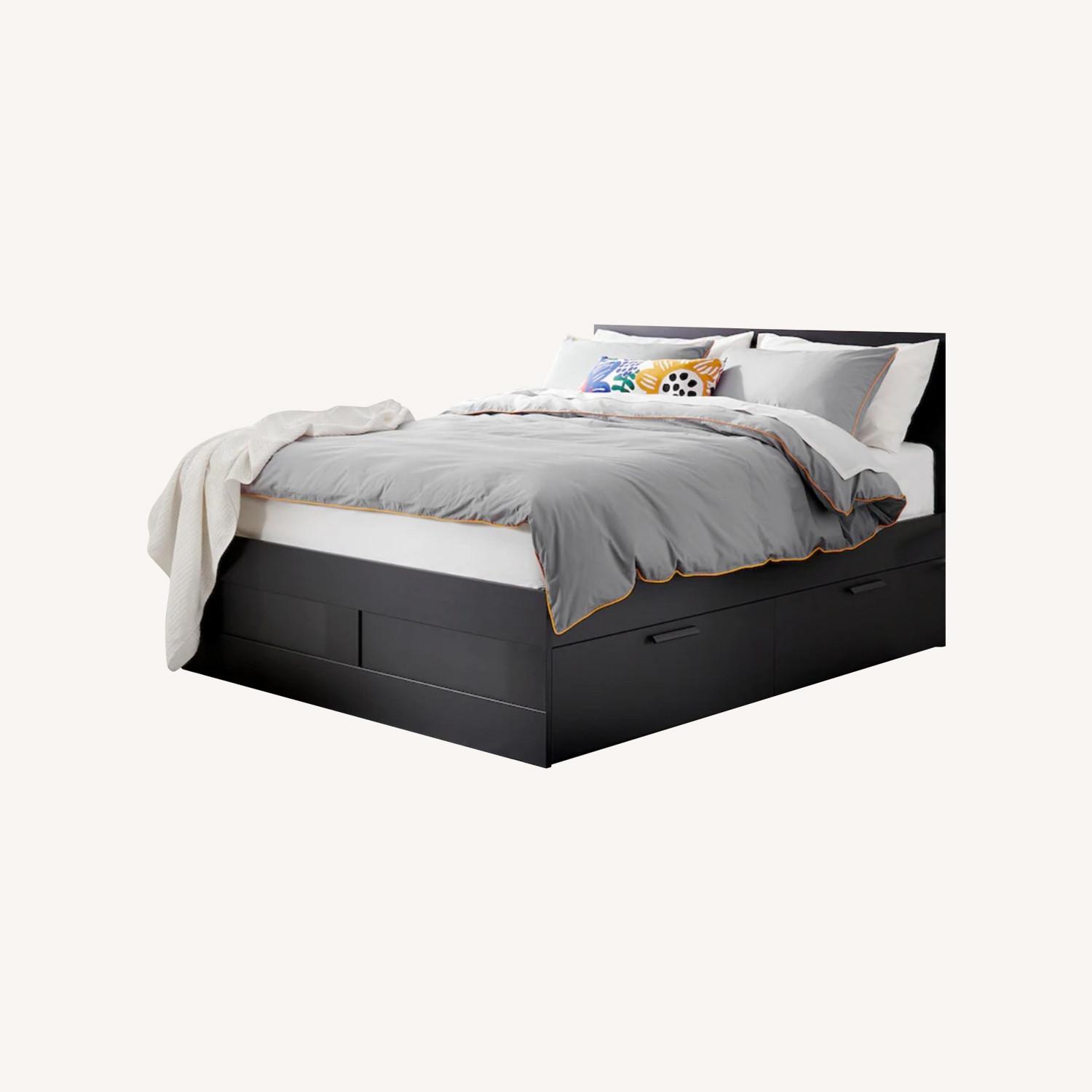 IKEA BRIMNES Bed with 4 Drawers - image-0