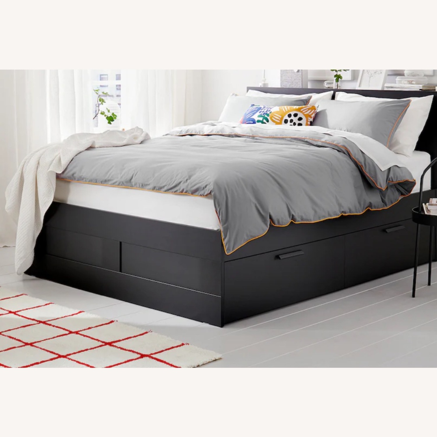 IKEA BRIMNES Bed with 4 Drawers - image-1