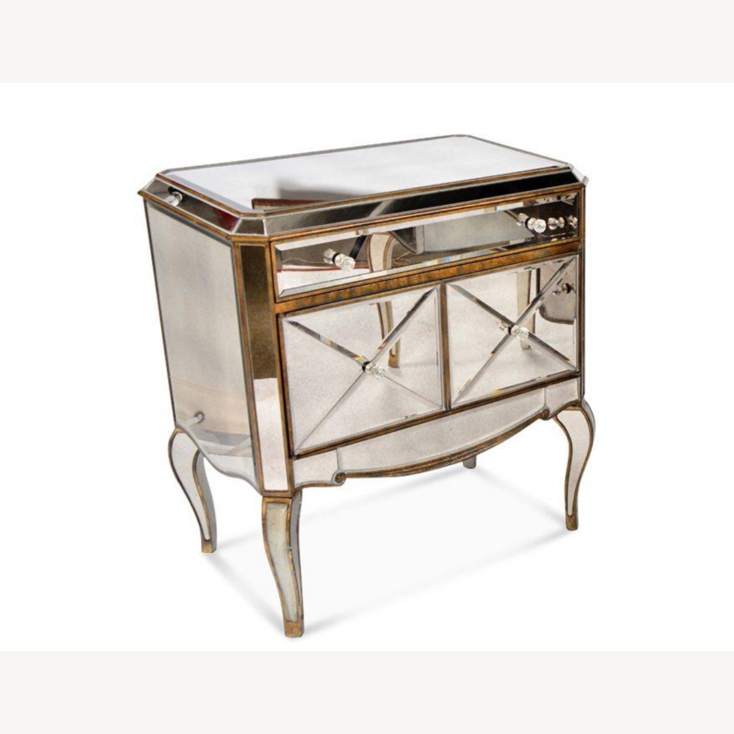 Horchow Mirrored Side Table - image-1