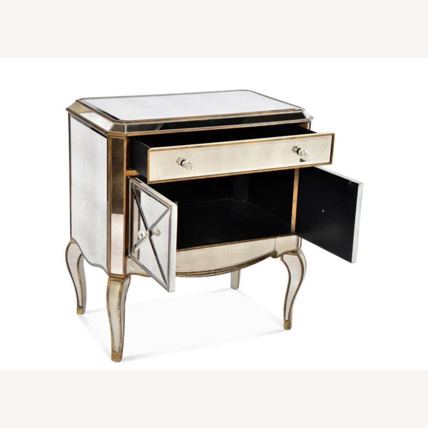 Horchow Mirrored Side Table - image-3