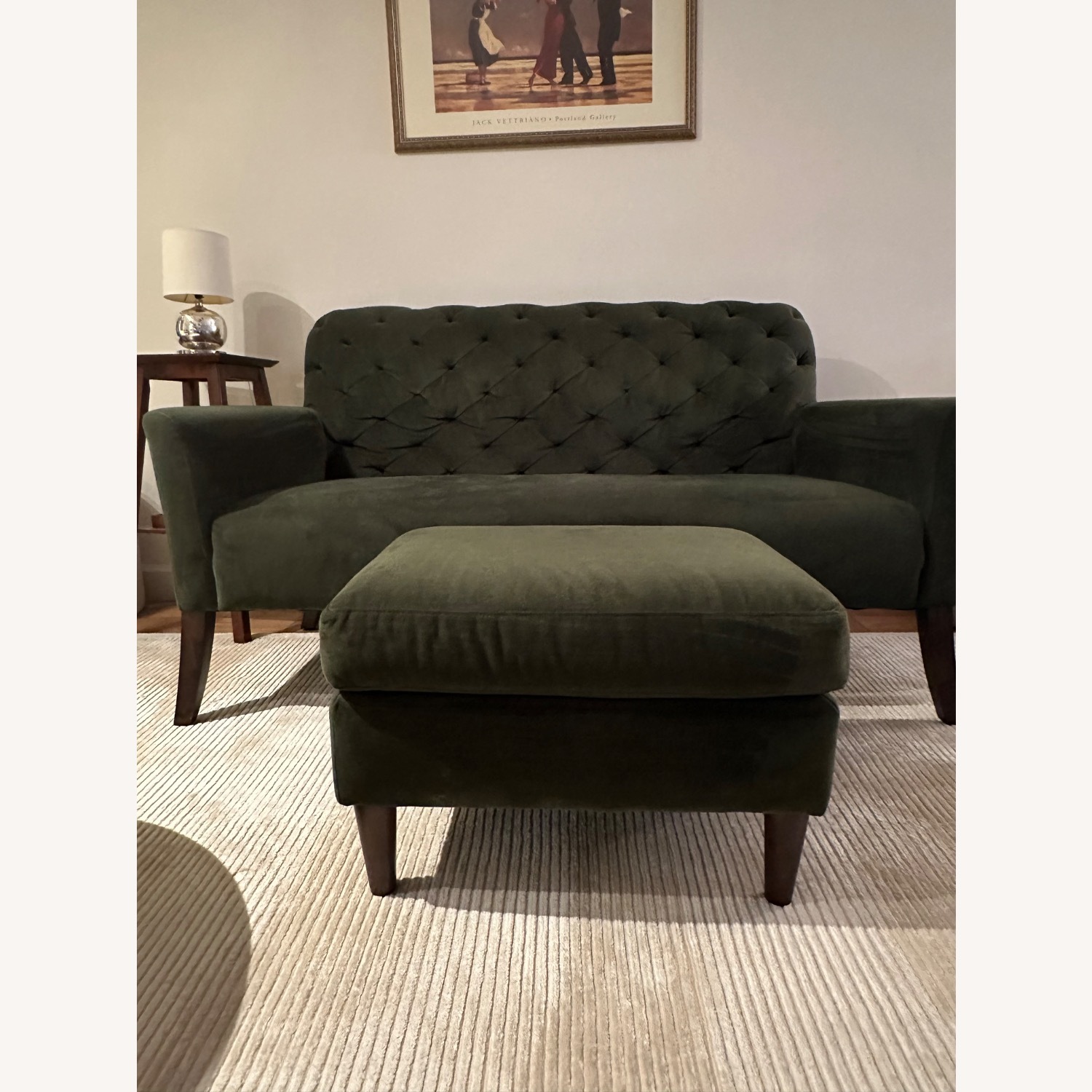 West Elm Elton Setee Hunter Green - image-3