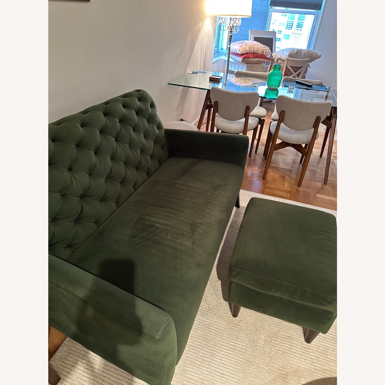 West Elm Elton Setee Hunter Green - image-6