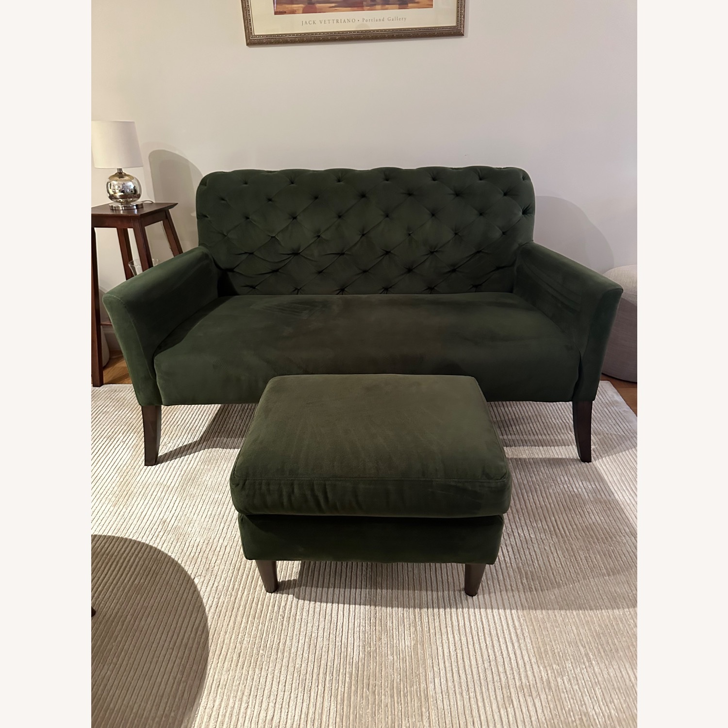 West Elm Elton Setee Hunter Green - image-1