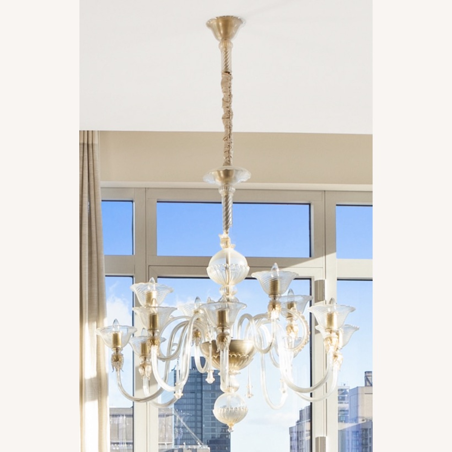 Italian Murano Glass Chandelier - image-4