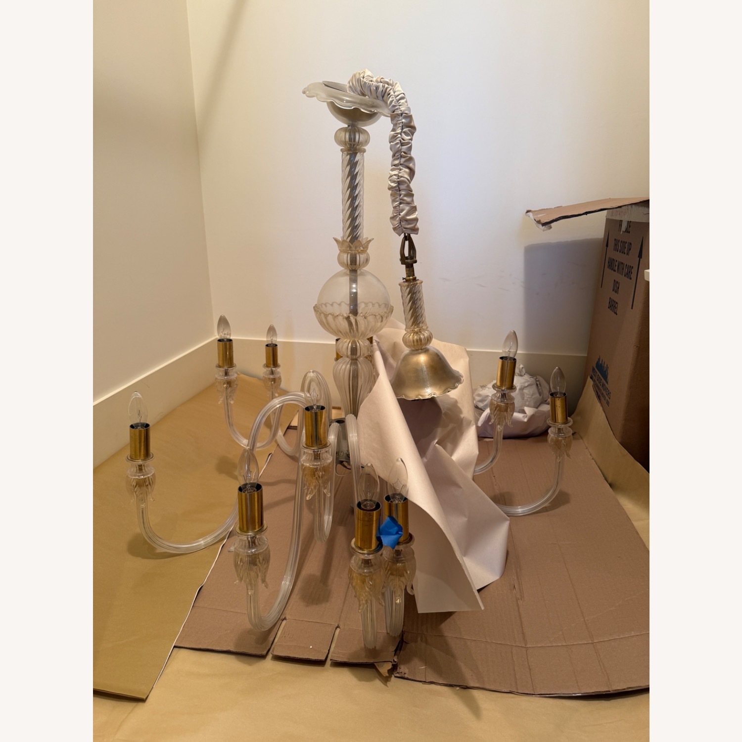 Italian Murano Glass Chandelier - image-1