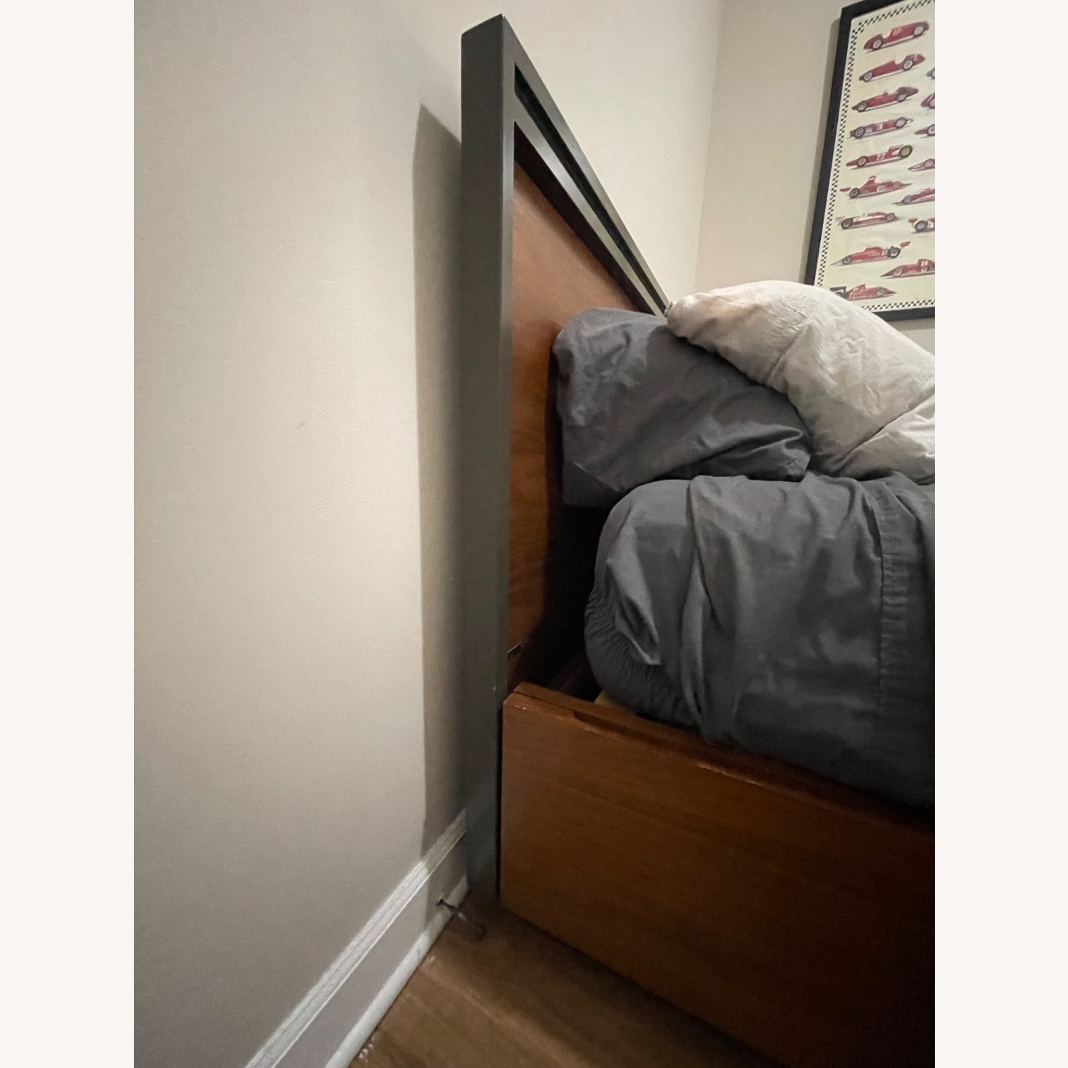 Crate & Barrel Blair Queen Bed Frame with Drawers - image-4