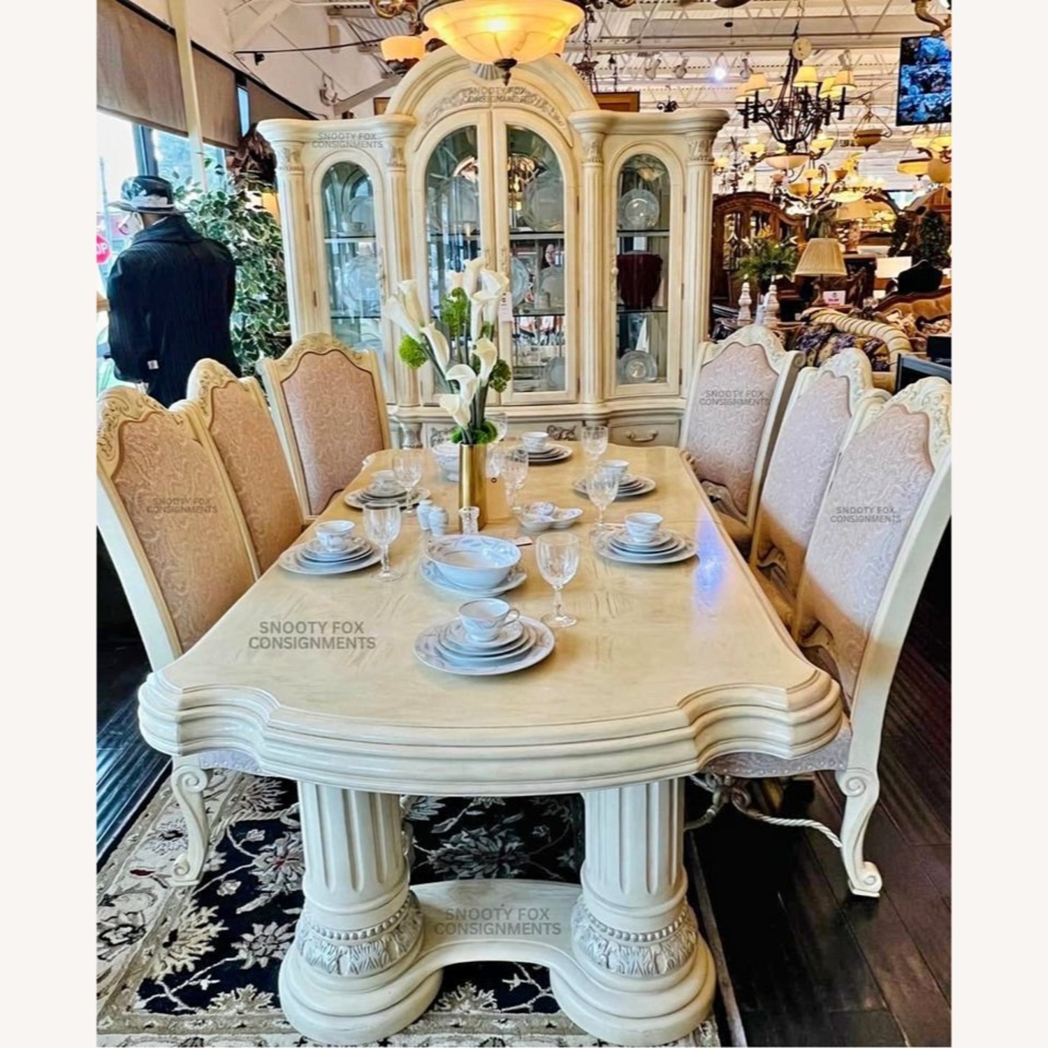 Michael Amini Monte Carlo Snow Dining Table - image-1