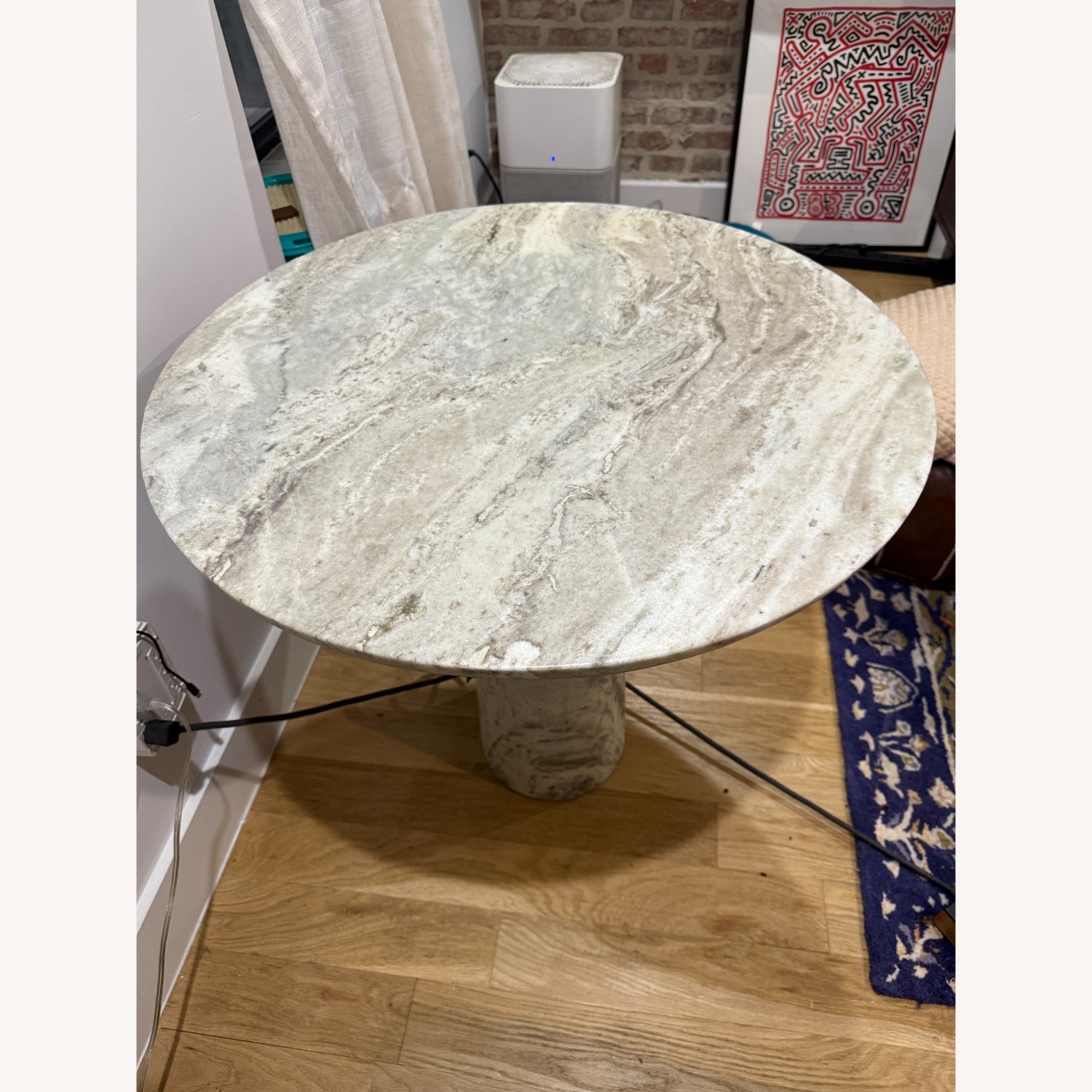 CB2 Babylon 30" Torrento Grey Marble Bistro Table  - image-2