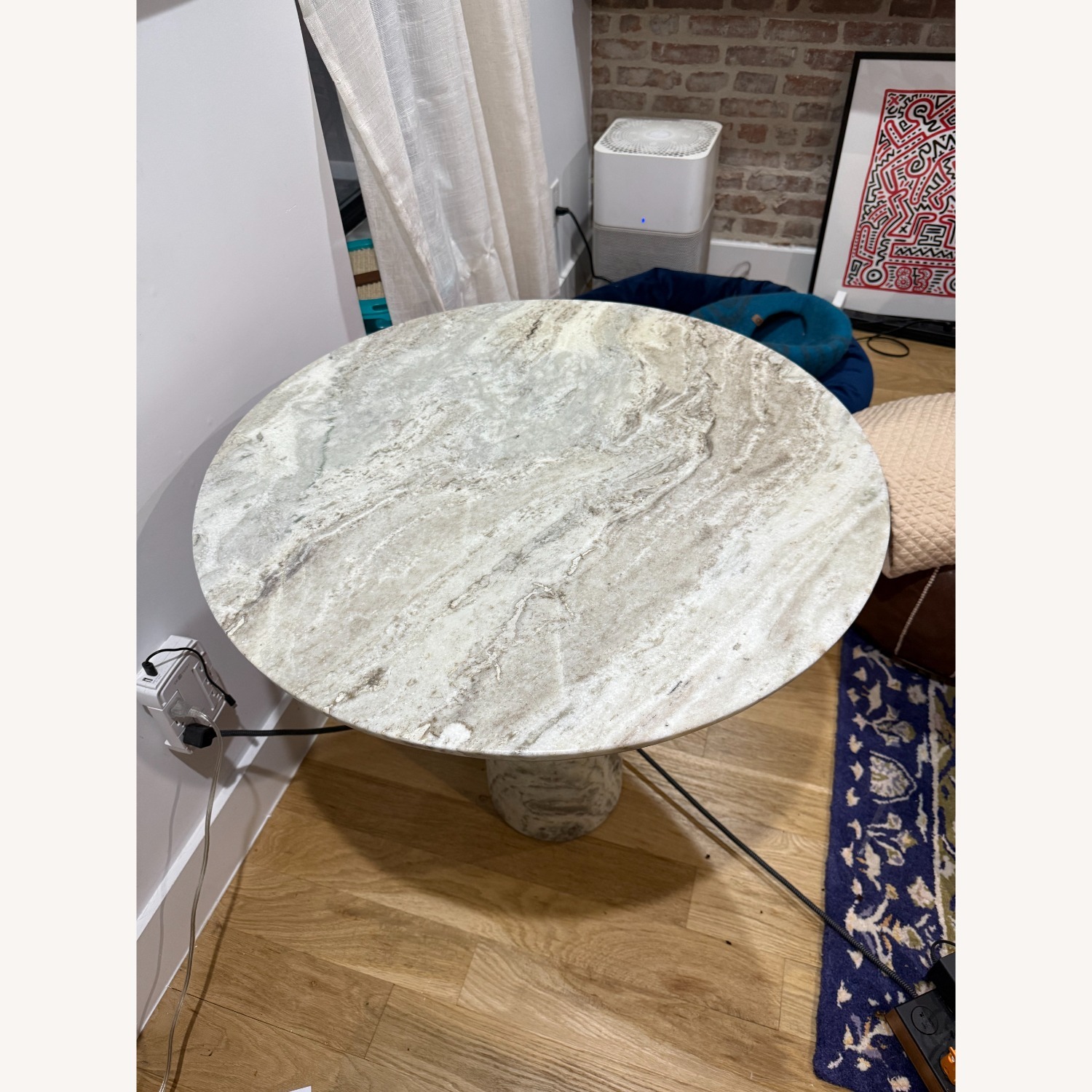 CB2 Babylon 30" Torrento Grey Marble Bistro Table  - image-1