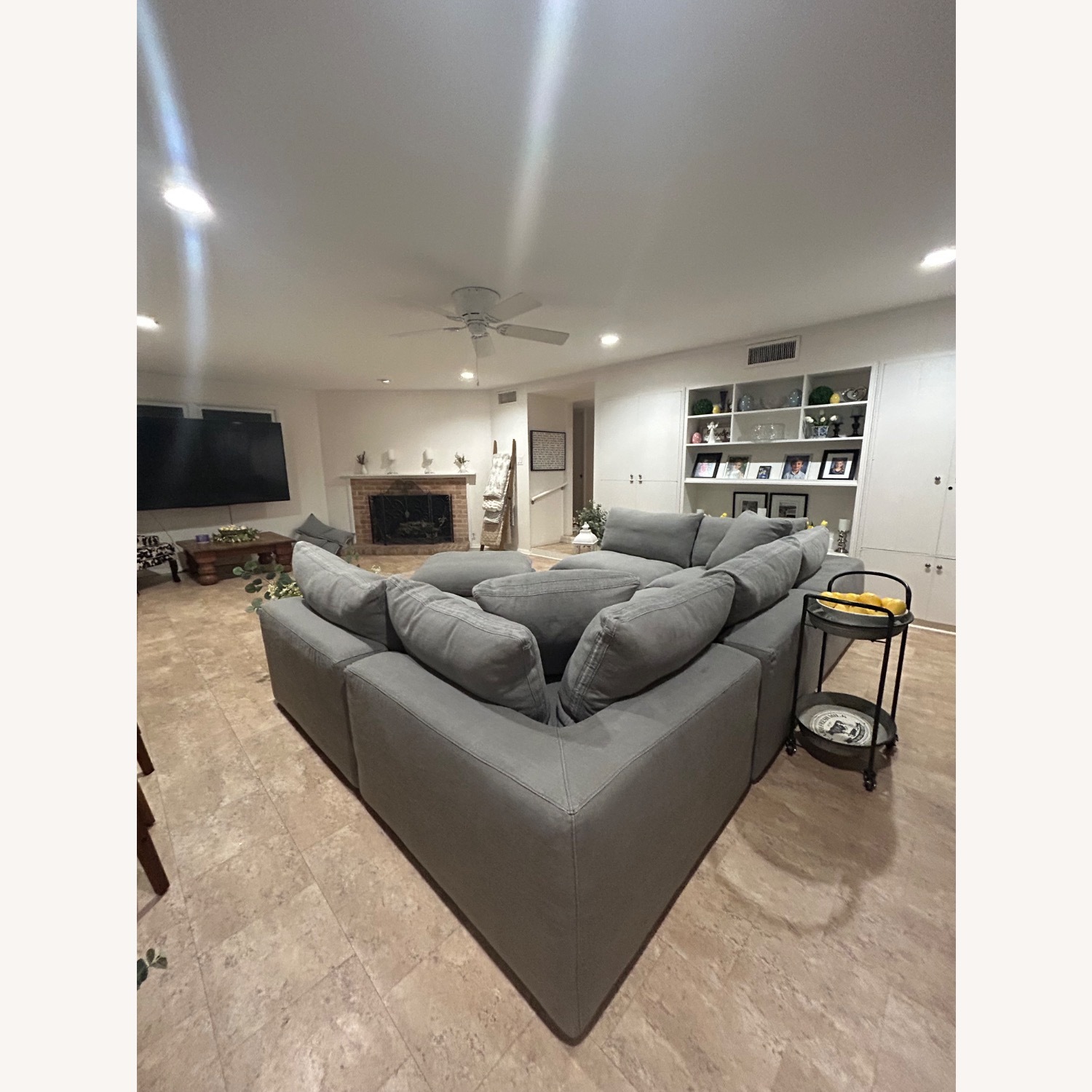 Restoration Hardware Cloud Couch & Ittoman - image-9