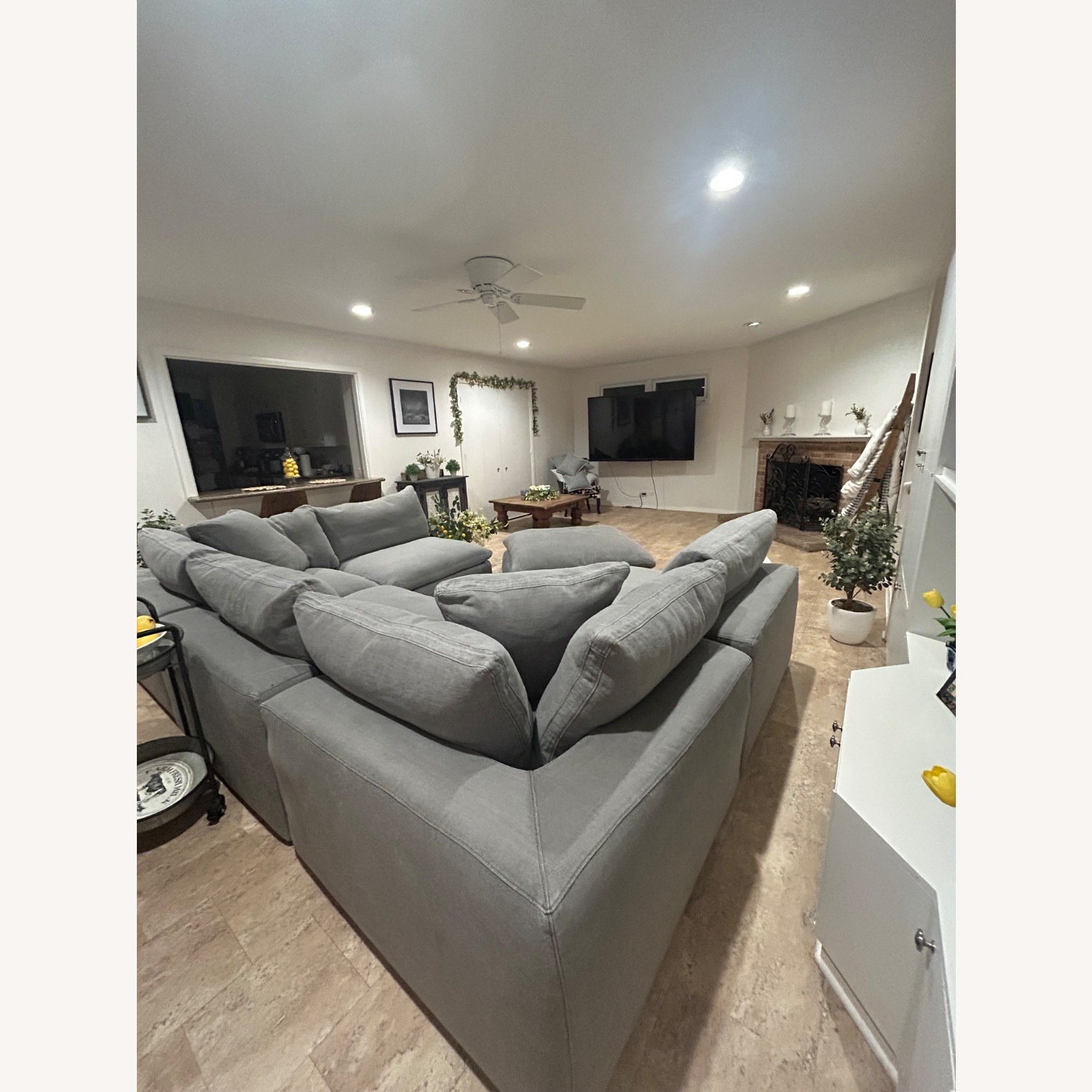 Restoration Hardware Cloud Couch & Ittoman - image-4