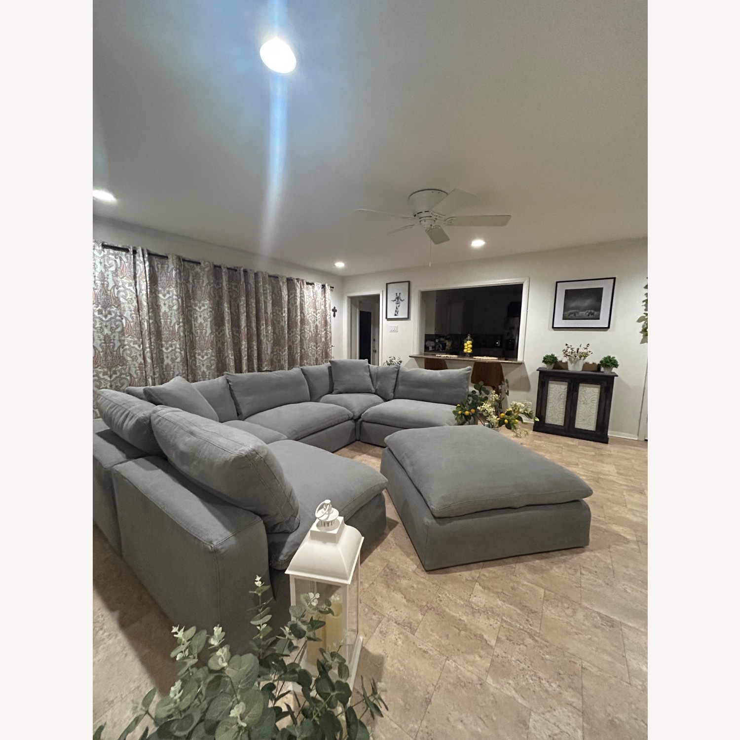 Restoration Hardware Cloud Couch & Ittoman - image-8