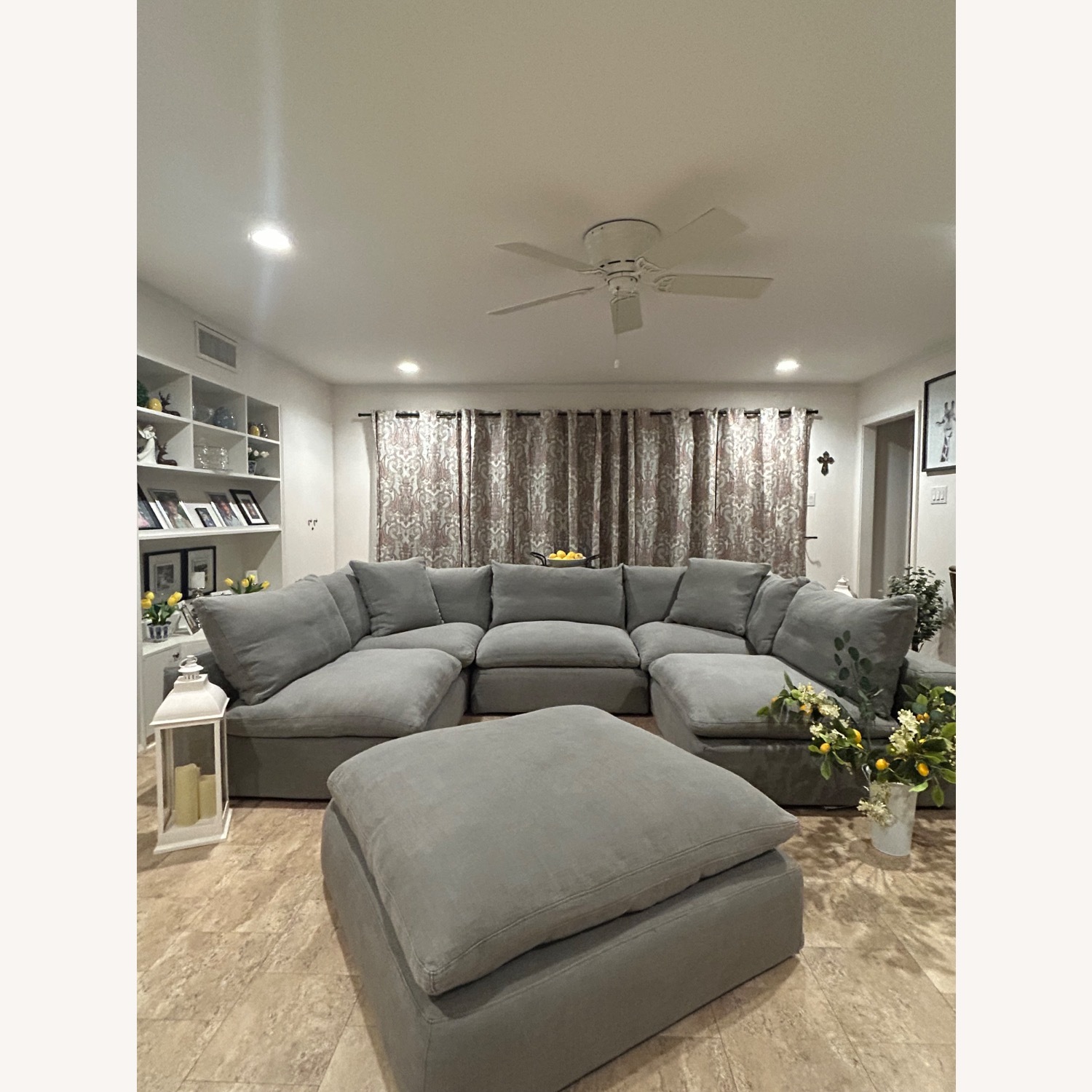 Restoration Hardware Cloud Couch & Ittoman - image-5