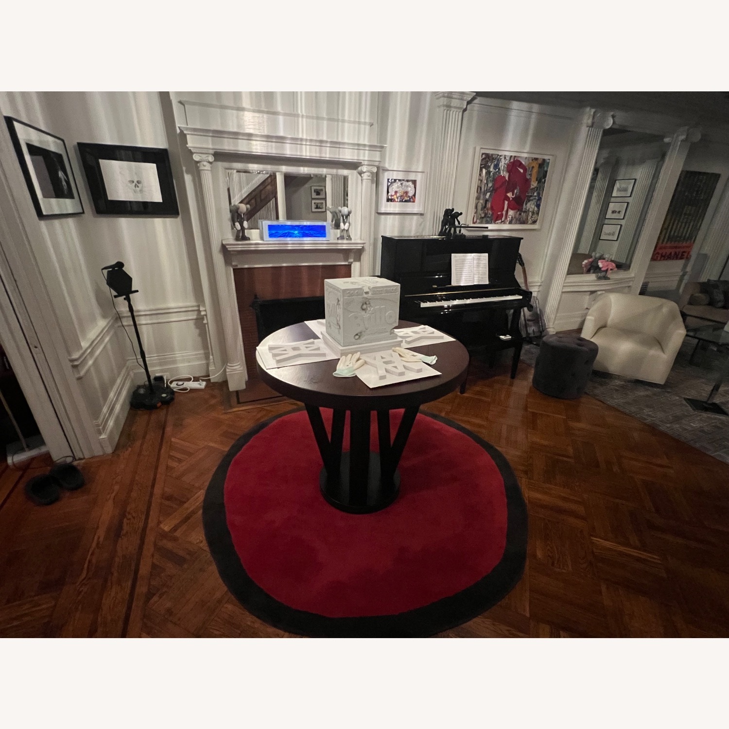 Custom Oak Wood Central Parlor Table - image-7