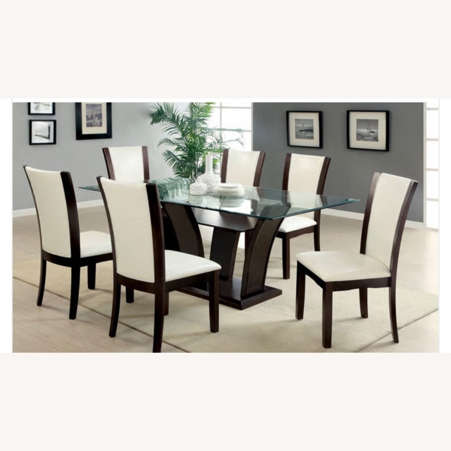 Venice 5-pc 48" Glass Dining Set - image-2