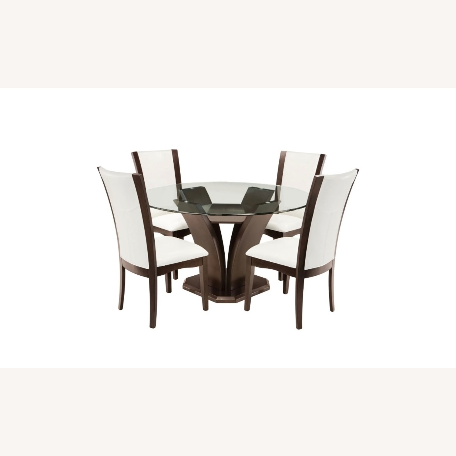 Venice 5-pc 48" Glass Dining Set - image-1