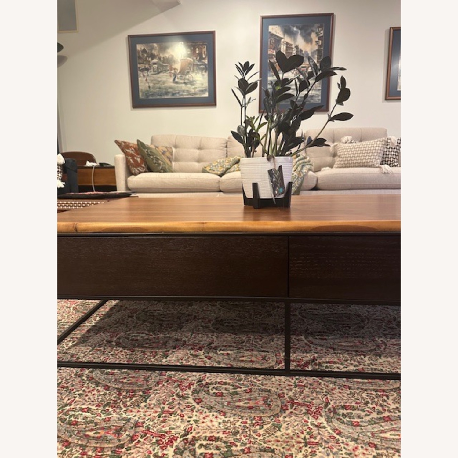 Dania Coffee Table (Wood with Iron Legs) - image-6