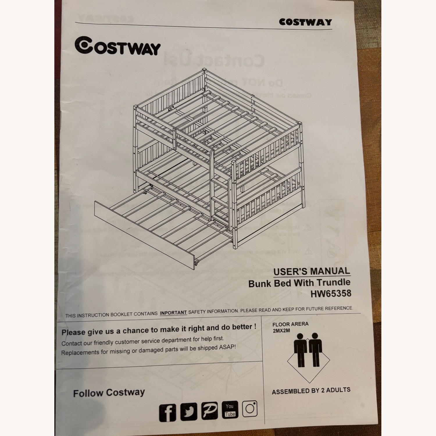 Full over Full Bunk Bed Platform Wood Bed with Ladder - image-5