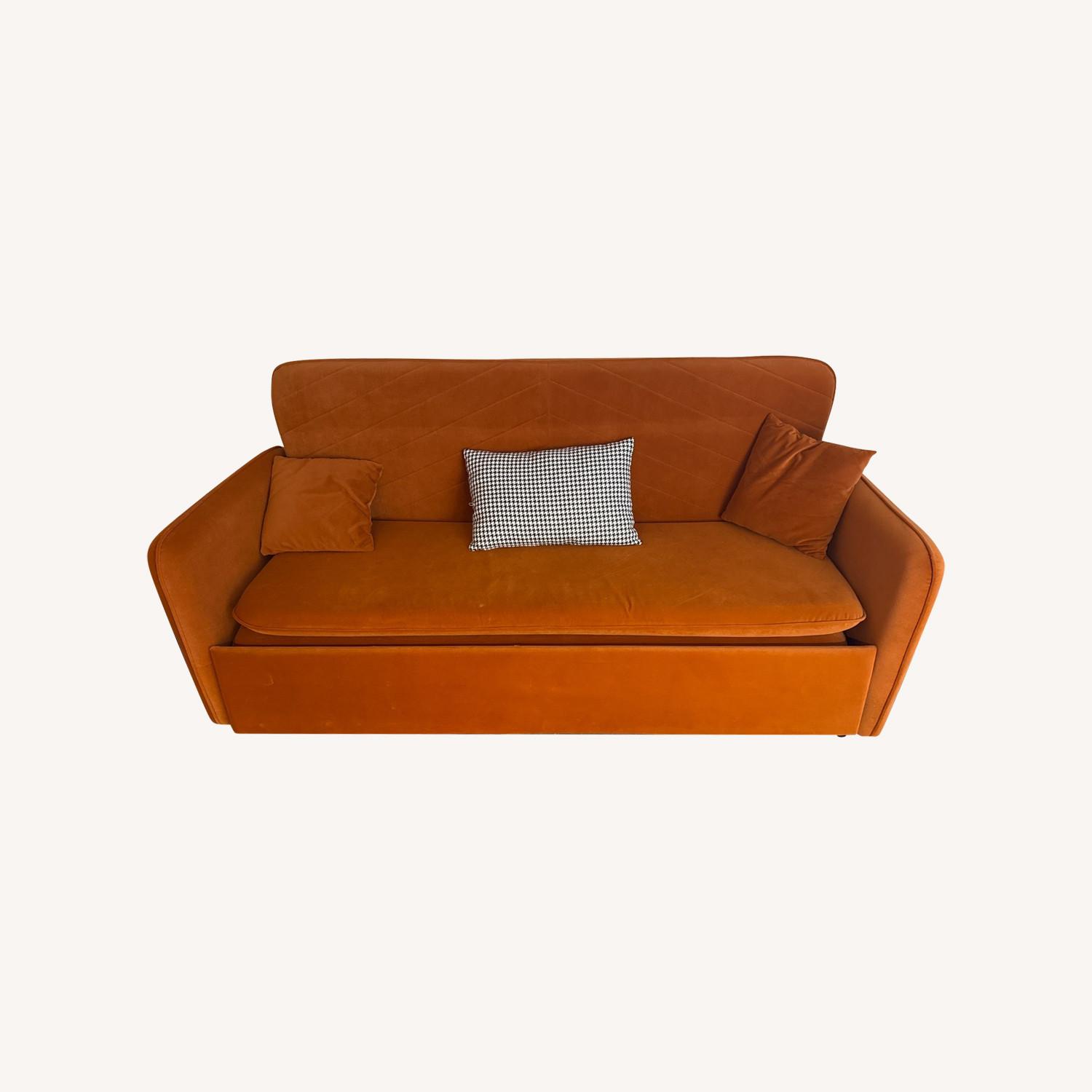 Retro Velvet Sleeper Sofa - image-0