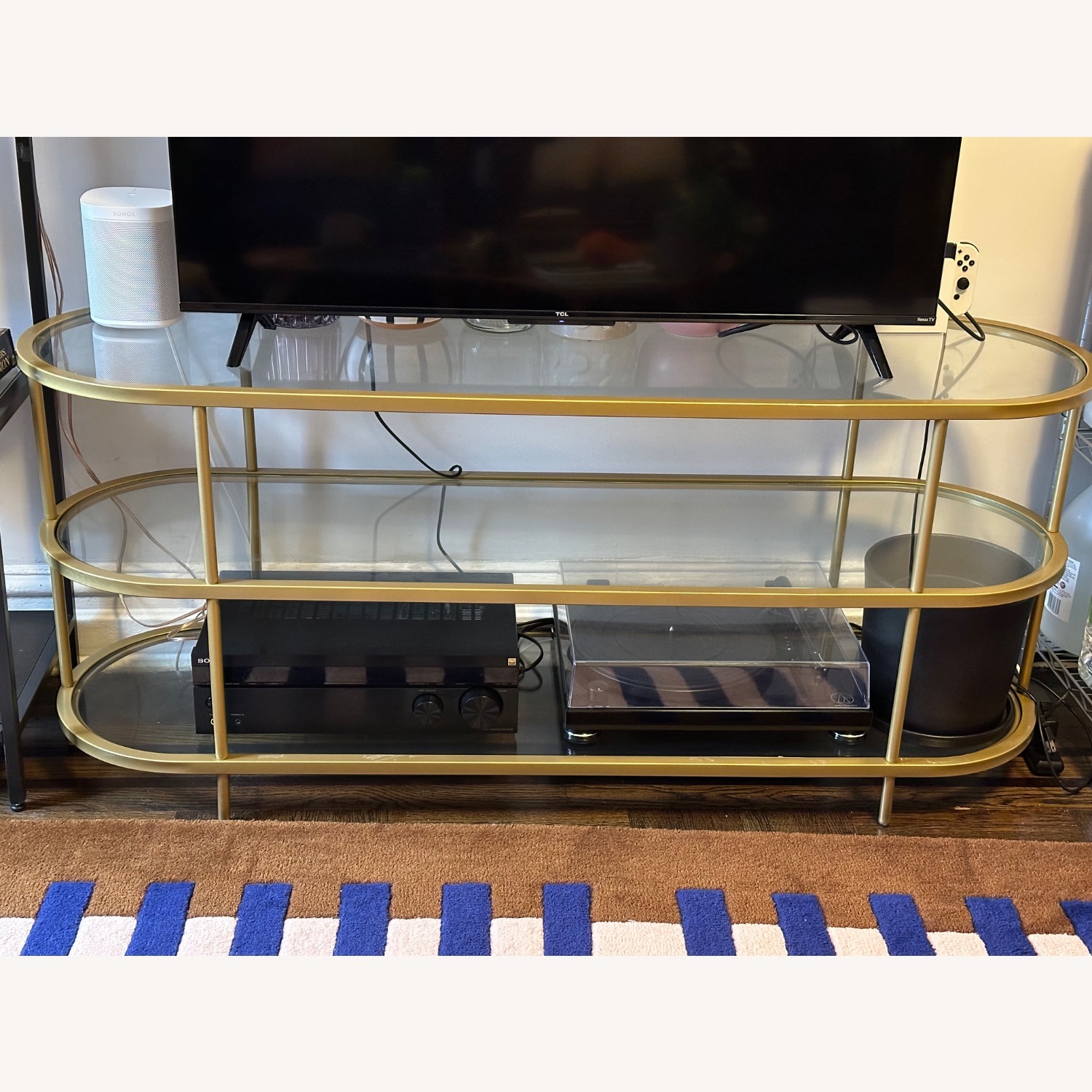 Wayfair Latitude Run Gold TV Stand for TVs up to 60” - image-1