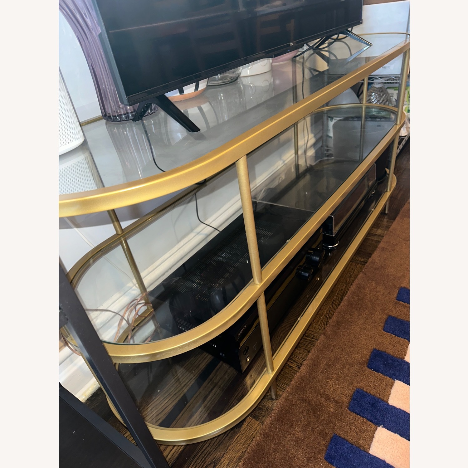 Wayfair Latitude Run Gold TV Stand for TVs up to 60” - image-2