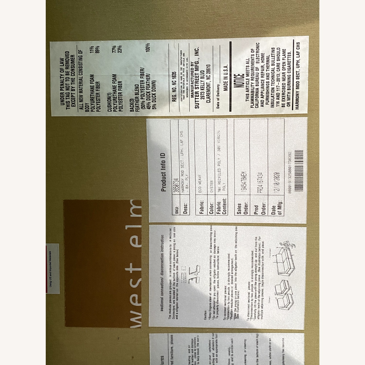 West Elm Harmony Sectional Modular - image-9