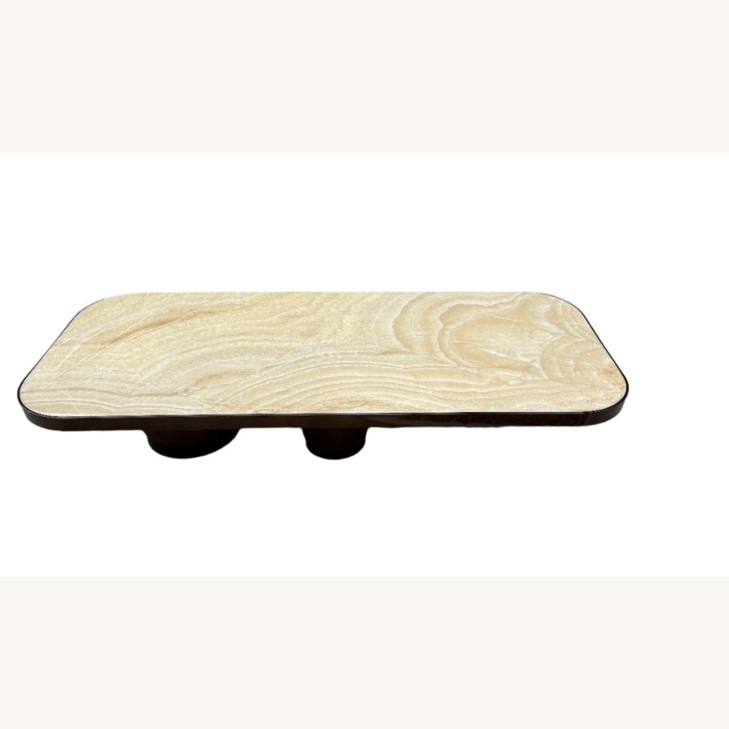 Restoration Hardware Onyx Tropez Coffee Table 76” Honey Onyx - image-6