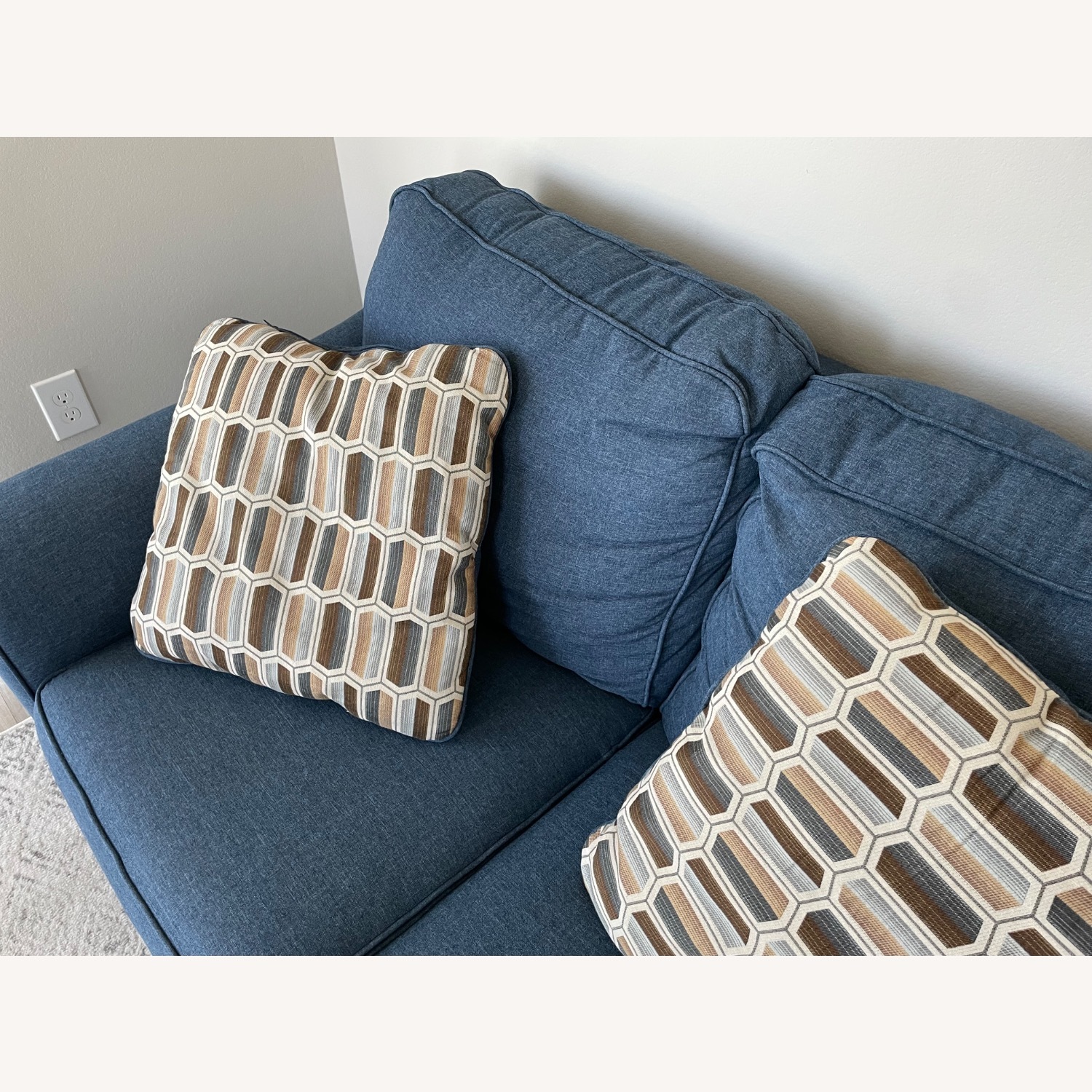 Ashley Janley Denim Loveseat - image-3