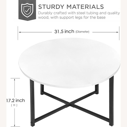 Used White Round Table for sale on AptDeco