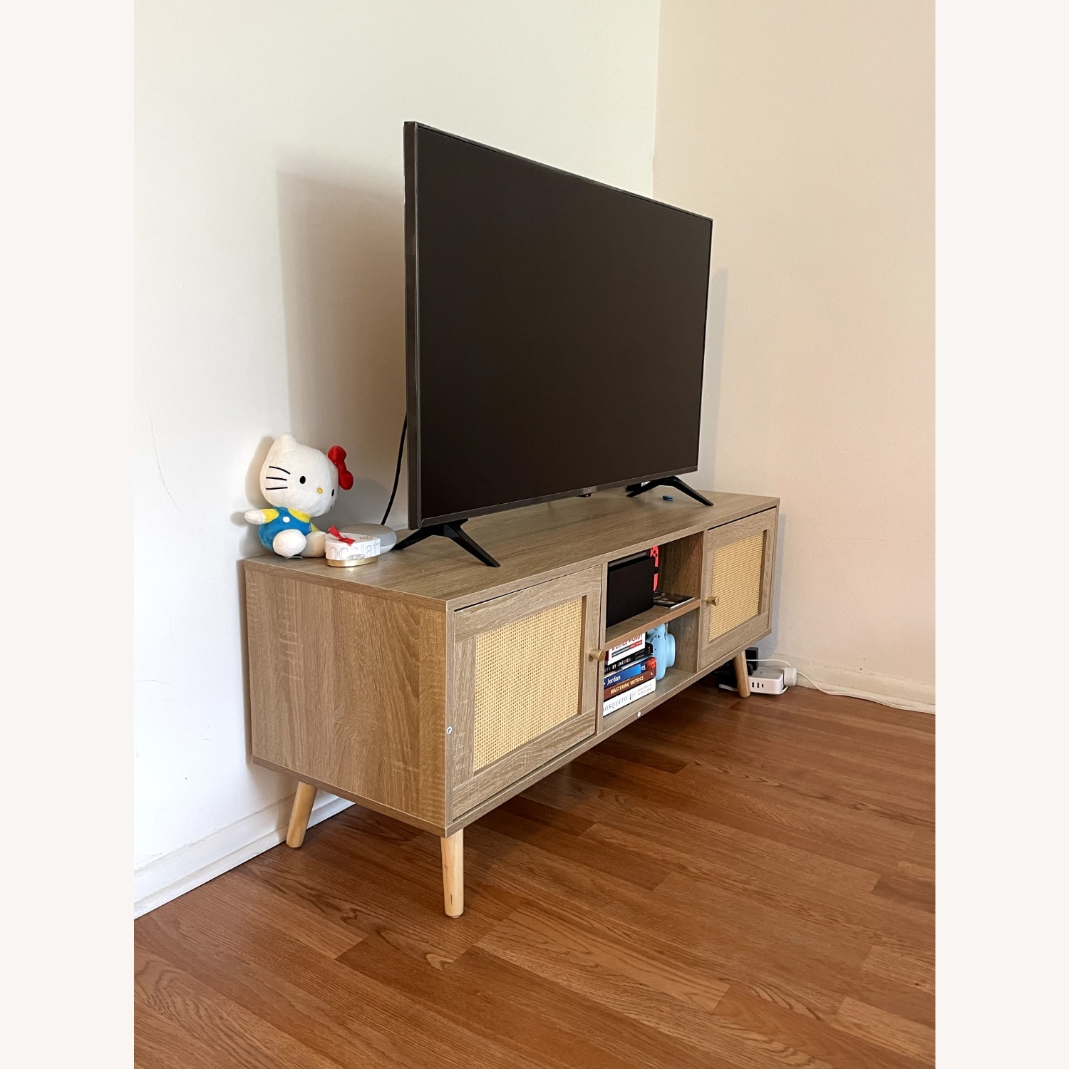 Rattan TV Stand / Media Console - image-1