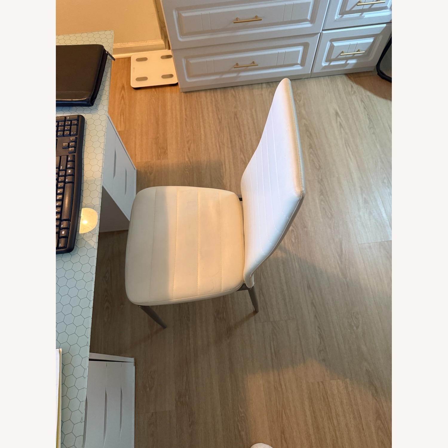 4 Dining White Chairs - image-3