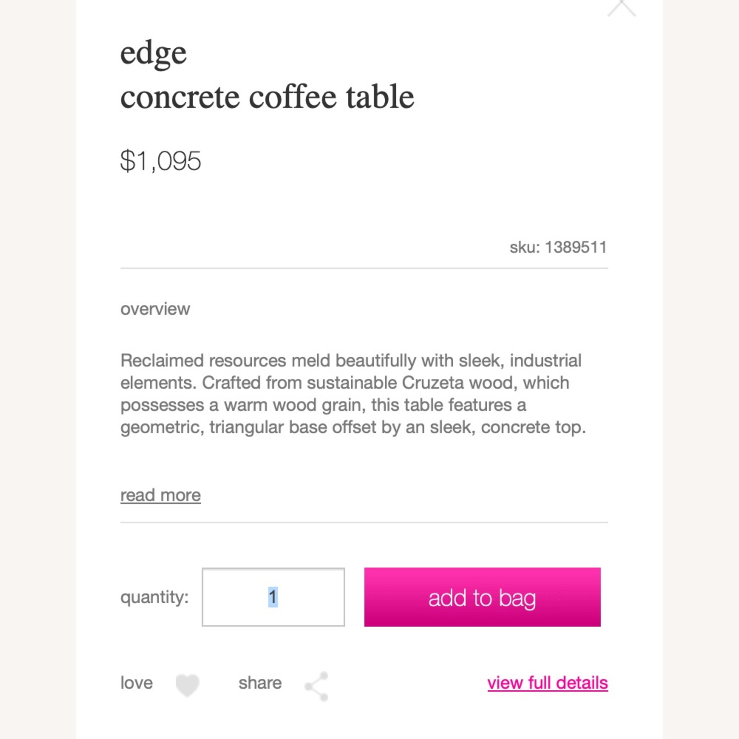 ABC Home Industrial "Edge" Coffee Table - image-7