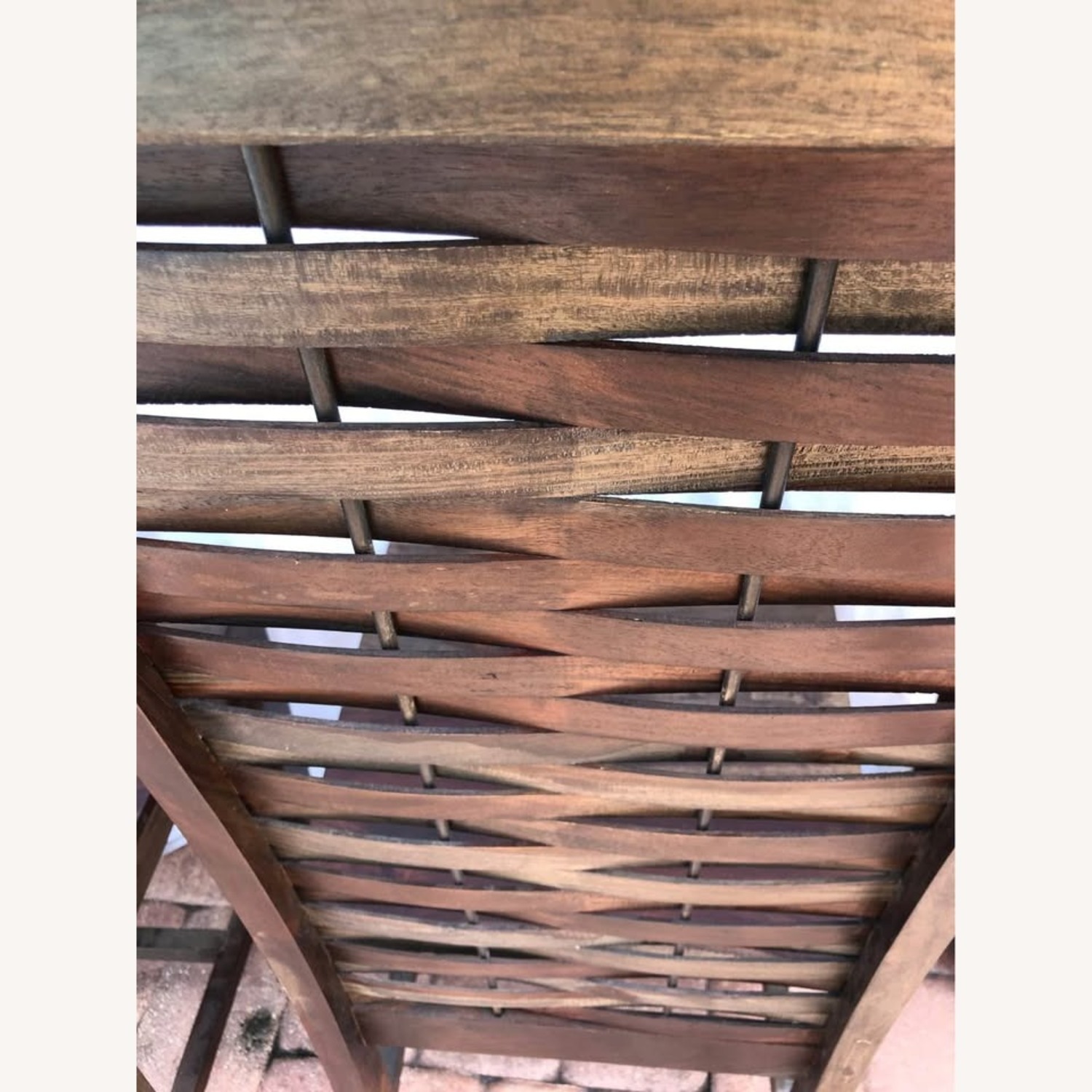 Pair of Indian Rosewood Woven Back Dining Chairs - image-2