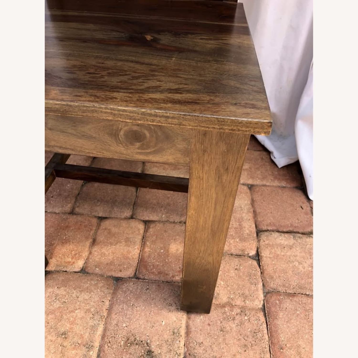 Pair of Indian Rosewood Woven Back Dining Chairs - image-4