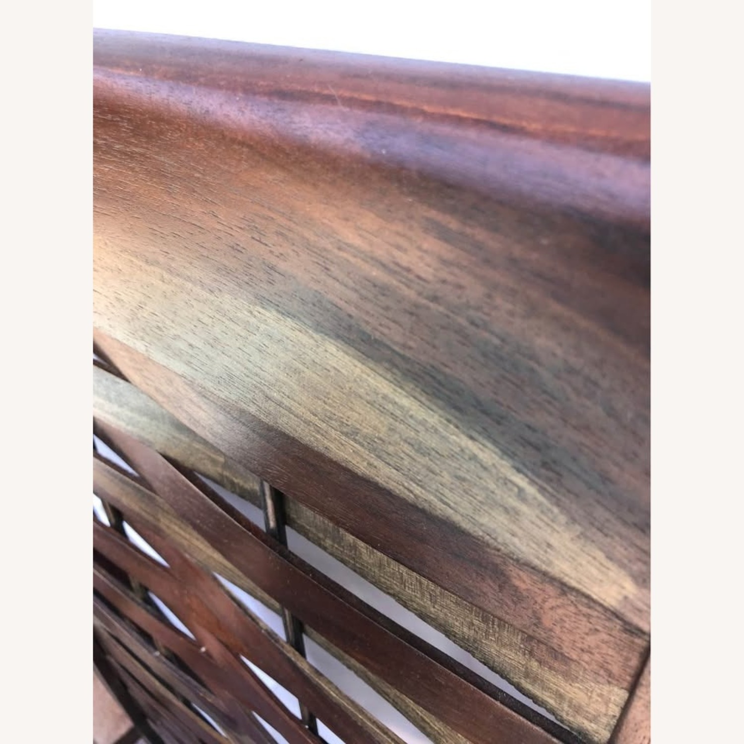 Pair of Indian Rosewood Woven Back Dining Chairs - image-5