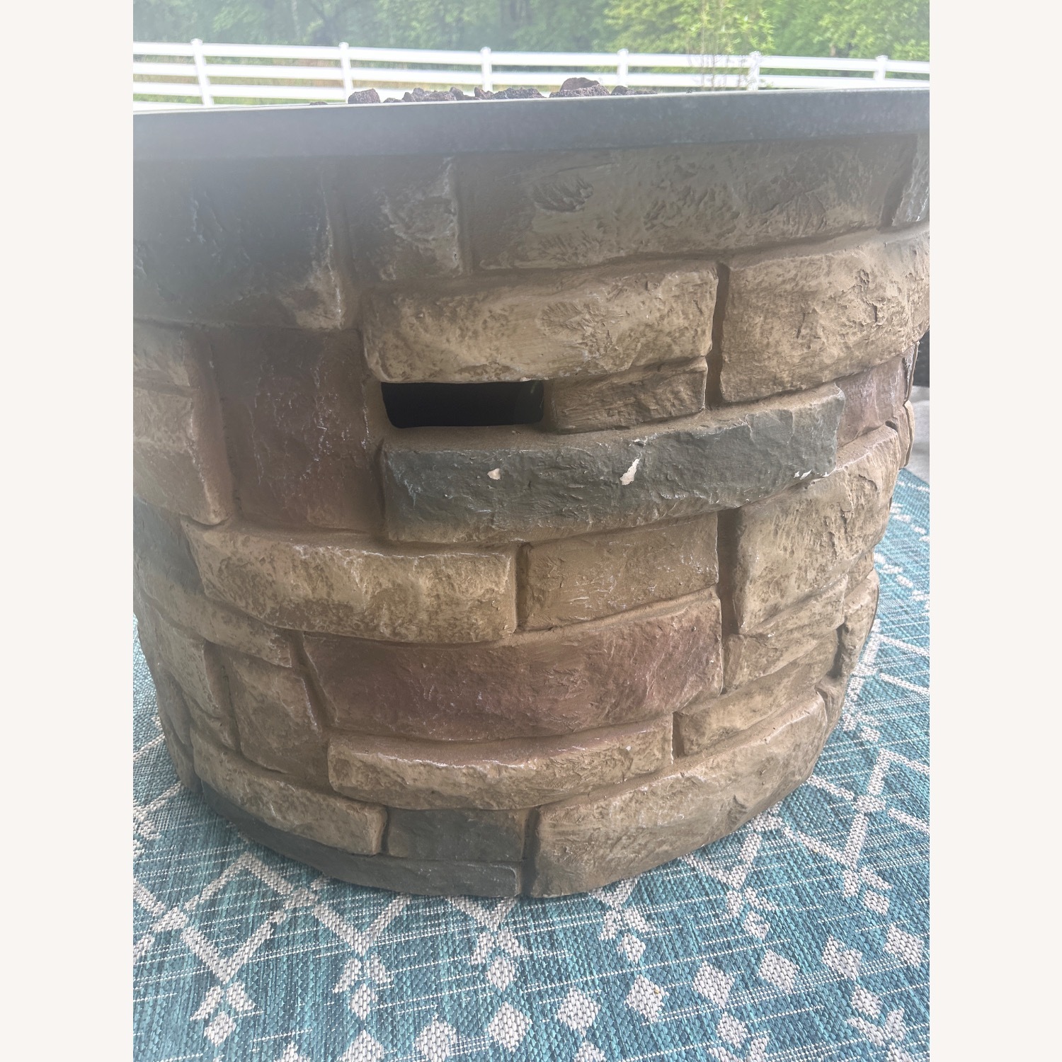 Round Outdoor Propane Firepit Table - image-3