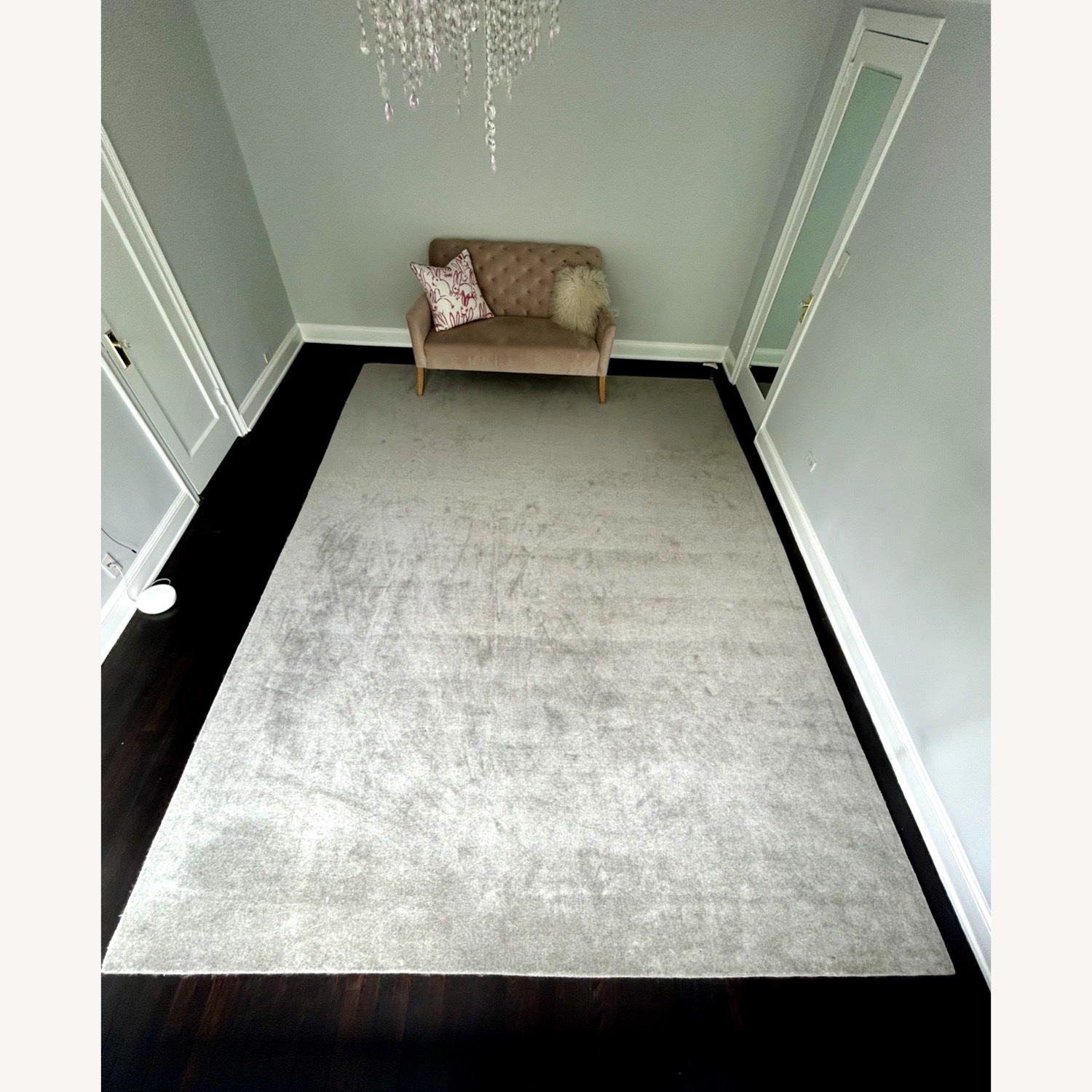 CB2 Ruena Handloomed Rug Light Grey 10x14 - image-1