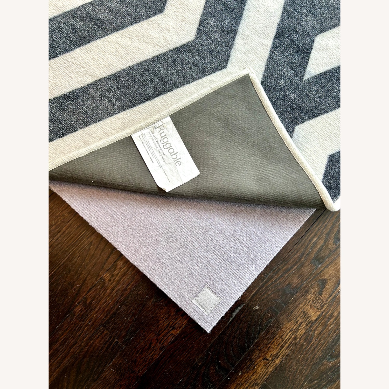 Barbie™ Signature Chevron Charcoal Rug - image-2