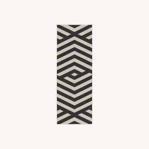Used Barbie™ Signature Chevron Charcoal Rug for sale on AptDeco